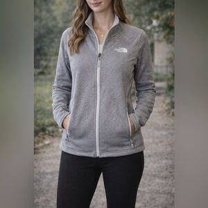 The North Face Gray Full-Zip Jacket. Size Medium. Excellent Condition